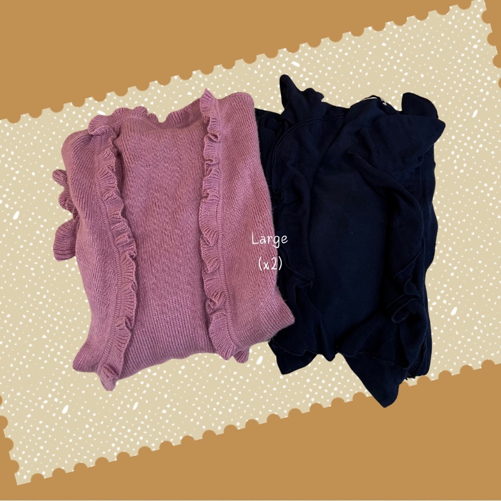 Open ruffle Cardigans - pair 2